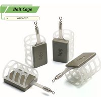 3pcs Sinking Feeder 20g/30g/40g/50g/60g Carp Coarse Fishing Bait Cage Durable Fishing Tackle for Freshwater Saltwater