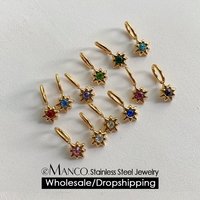 eManco Stainless Steel Gold-Plated Rhinestones Star Charms Pendants Jewelry Necklaces Earrings Bracelets Making Diy Accessories