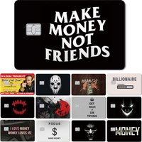 Magic Shark Horrible Billionaire Movie Killer Make Money Japanese Warrior Sticker Film Cover for Credit Card Debit Card