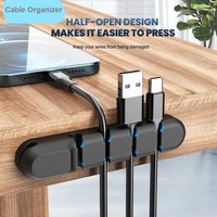Cable Organizer Management Wire Holder Flexible USB Cable Winder Tidy Silicone Clips For Mouse Keyboard Earphone Protector