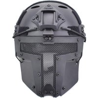 Spartan Warrior Tactical Steel Mesh Mask Protective Face Shield for Airsoft & Gel Blaster Outdoor Games Cosplay QG358S