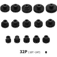 0.8M 32P 3.175mm 10-11-12-13-14-15T-16-17-18-19-20-21-22-23-24T 45# Hardened Steel Pinion Gear Motor Gear For 1/10 RC Car
