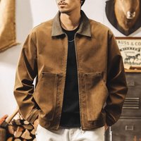 Spring Autumn Imitation Cow Suede Motorcycle Jacket Men Streetwear Fashion Loose Casual Vintage Cargo Jacket Cityboy Coat