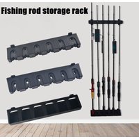 1Pcs fishing rod display stand household 6 Holes wall-mounted fixed stand display stand vertical wall fishing gear storage stand