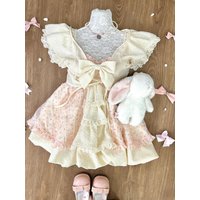 Sweet Lace Women Lolita 2 Piece Set Y2k Bow Princess Slip Dress + Design Shawl Female Retro Fairy Fashion Outfits Summer 2025