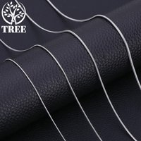 ALITREE Men's 925 Sterling Silver Chains 1mm 2mm 3mm Snake Chains Necklace Jewelry For Women 40-75cm Long Chains Accessories