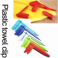 4Pcs Beach Towel Clip Camping Mat Clip Outdoor Decor Clothespins Sheet Holder Towel Clamp Clothes Pegs Tent Clips Random Color
