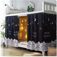 1 privacy bed curtain - blackout, dustproof for bunk and single beds, perfect for families and school dormitories
