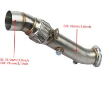 3.5" turbo Catless Downpipe N55 Stainless steel exhaust pipe, for 2010-15 BMW F01 F06 F07 F10 F11 F12 F13 535i GT 535ix 640i 740