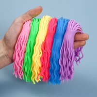 Kids Autism Vent Toys Sensory Toys Stress Relief Tpr Soft Rubber Lala Le Creative Decompression Spaghetti Coloured Stretchy Rope