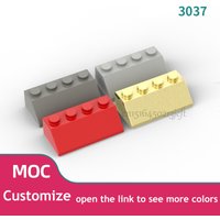50pcs DIY Building Blocks Slope 2x4 Thick Figure Bricks Educational Creative Compatible With 3037 Toys for Children Size