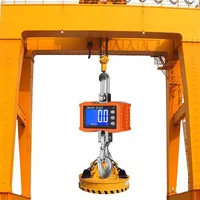 Portable Digital Hanging Scale 1000kg/2204lbs LCD Backlight Crane Heavy Duty Hook for Construction Fishing Travel Data Hold Tare