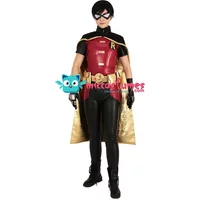 Miccostumes Men's Robin Cosplay Costume with Cloak for Halloween Party Cosplay Costume