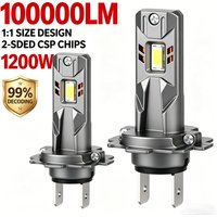 H7 High Power LED Car Headlight Bulbs CANBUS 1200W Super Bright Wireless 5570 CSP Auto Spotlights Mini Fog Lamps Plug&Play 12V