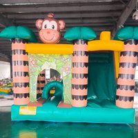 Monkey Theme Inflatable Castle Bounce House Inflatable jumping place for birthday event With a Blower for Free
