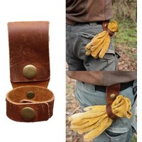 1PC Outdoor Camping Waist Storage Clip Gloves Key Loss Prevention Hook Outdoor Work Storage Leather Buckle Hiking Gadgets