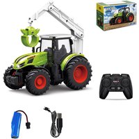 1:16 RC Car Remote Control Farm Tractors Agricultural Trailer LED 27MHZ Radio Farmer Electronic RC Trucks Toy Boys Gift