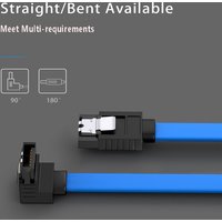 SATA Cable to Hard Disk Cable SSD adapter HDD Cable SATAIII Cable 90 Degree for Asus MSI Gigabyte Motherboard Cable SATA3.0