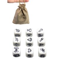 9pcs Dice Telling Story Toys Imagine Story Toys Dice with Bag for Game Party Game Educational Toys for Children Gifts