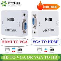 HDMI to VGA Converter With Audio VGA to HDMI Converter HDMI Adapter for Notebook Xbox360 DVD PS3 PC HD 1080P TV Box Projector