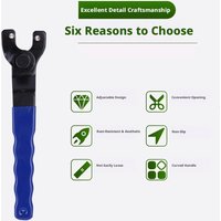 Adjustable Angle Grinder Wrench, Plastic Key Lock Tool for Precision Repair, Handheld Household and Power Tool