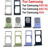 New Dual Sim Card For Samsung A34 A42 5G A54 Sim Card Slot Tray Holder Sim Card Reader Socket Replacement Parts + Pin