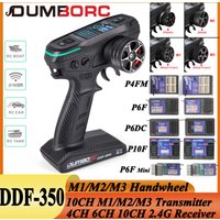 DUMBORC DDF-350 10CH 10 Channel Transmitter P4FM P6DCG Receiver M1 M2 M3 Metal Handwheel Remote Control for RC Car Plane Boat