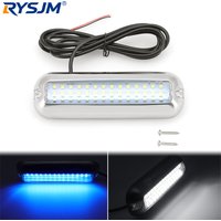 42 LED Marine Underwater Boat Light IP68 Waterproof Stainless Steel Transom Pontoon Lamp 12V Yacht Accessories Deck Tail Lights