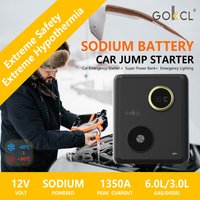GOKKCL 80WH Portable Car Jump Starter with Sodium Ion Battery PD60W Power Bank for Petrol Diesel Cars 12V Starting Device