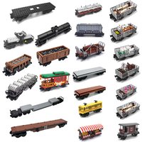 Tank car/Train Car/ Cargo Train small particle assembling building block Creative MOC toy for Children