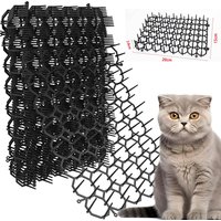 Paquet de 12 tapis de dissuasion pour chat tapis de dissuasion pointes plantes meubles d'intérieur clôture de jardin extérieure barrière répulsive pour animaux de compagnie répulsif pour chats chien