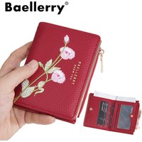 Baellerry New Short Women Wallets Simple Card Holder Zipper Female Coin Purse High Quality Slim Card Bag For Girls