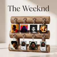 Popular Singer The Weeknd Music Playlist Code Starboy Blinding Lights Acrylic Keychains Bag Charm Kawaii Keychain Cute Keyring
