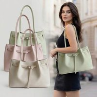 Fashion Versatile PU Leather Shoulder Bag Retro Large Capacity Handbag Solid Color Elegant Commuting Tote Bag School/Travel/Work