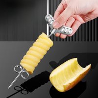 304stainless steel Vegetables Spiral Knife Carving Tool for restaurant Cucumber Salad Chopper Manual Spiral Screw Slicer Cutter