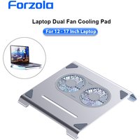 FORZOLA Gaming Laptop Air-cooled Cooling Pad Stand Dual Fans for 12 to 17 Inch Tablet Notebook Heat Dissipation Bracket USB Port