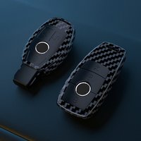 ABS Carbon Fiber Style Car Key Case Cover For Mercedes Benz A B C E S Class W204 W205 W212 W213 W176 GLC CLA AMG W177 X167 W463
