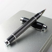 Luxury quality black fiber Business office Rollerball Pens New School student stationery Supplies ink Pen