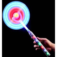 LED Light Up Spinning Windmill Wand Colorful Flashing Glow Stick Kids Toy for Party Festival Supplies