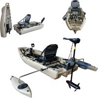 Custom 2.96M 1 Person Modular Fishing Kayak With Pedals Detachable Foldable Kayak With Electric Motor