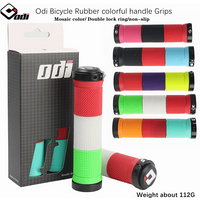 Odi Bicycle Handlebar Grips Non-slip Shockproof Double Locking Ring Soft Rubber durable Mixed colourful MTB grips BMX Bike Parts