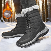 Winter Herren Schneestiefel Warme Plüsch-Antirutsch-Outdoor-Wanderstiefel Damen Mittellange Stiefel Paar-Sportschuhe Stiefel Größe 36-48