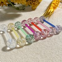 7pcs plastic 14G Straight Tongue Barbell,hypoallergenic straight barbell body piercing, earrings body piercing jewelry 16mm