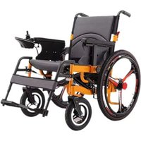 Lead Acid Battery Iron Alloy Carbon Steel Wheel Fully Automatic Folding Power Powerful Electromagnetic Brake Electric Wheelchair