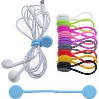 1-10PCSMagnetic Data Cable Organizer For Storing Mobile Phones And Headphones Anti Winding Universal Silicone Portable Magnet