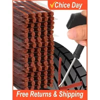 AliExpress NONE NEW Car Tubeless Tire Repair Rubber Strips Strings Glue Kit For Trucks Motorcycle Bike Wheel Tyre Puncture Emergency Plugs Set