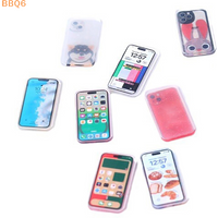 *5Pcs 1:12 Dollhouse Miniature Mobile Phone Simulation Smartphone Model Kids Pretend Play Toys Doll House Accessories
