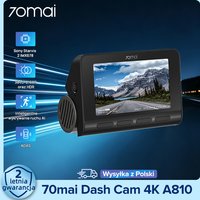 Kamera samochodowa 70mai Dash Cam 4K A810 Ultra HD 150 ° Monitor parkowania FOV 24Hours-Parking Monitor ADAS, koordynacja za pomocą wbudowanego GPS i WIFI, obsługa modułu 4G LTE w ekstremalnych