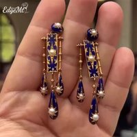 Atmosphere Full! Ethnic Geometric Water Drop Earrings, A Blend Of Tenderness And Personality