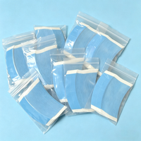 36Pcs Curve Lace Front Wig Tape Double Sided Adhesive with Blue Liner Strong Hold Hair Extension Tape Strips for Toupees